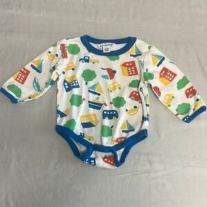 Marimekko Blue and White Bodysuit Playful Design